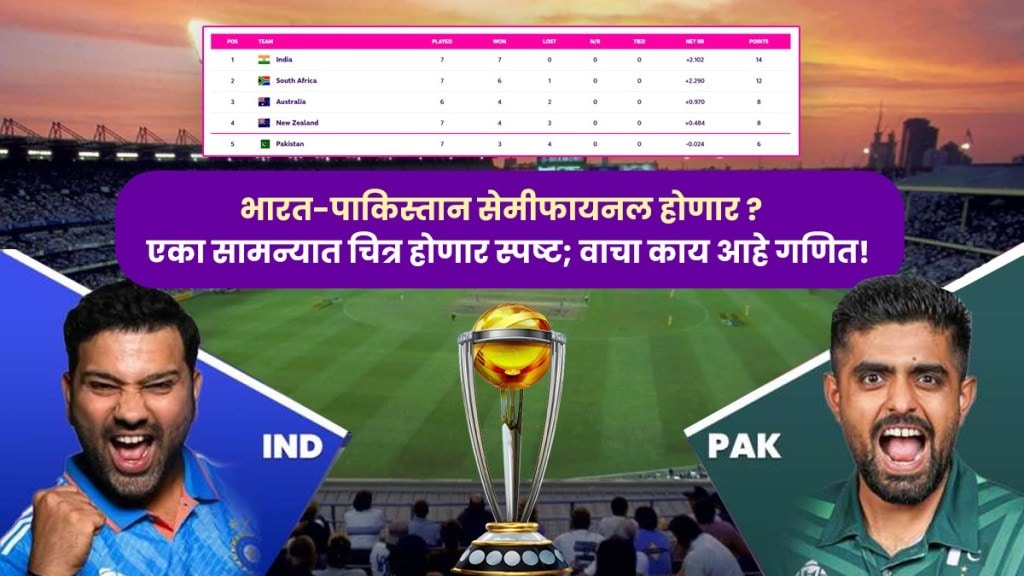 Pakistan vs India Semi Final Chances in Marathi Pakistan vs India Semi Final Chances in Marathi