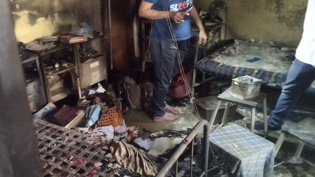 Fire student hostel Tarachand Hospital Fire student hostel Tarachand Hospital