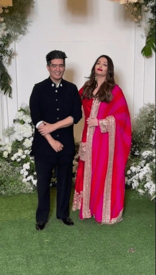 तसेच तिचे मनिष मल्होत्राबरोबर चांगलं नात आहे. त्यामुळे ती काही वेळासाठी पार्टीत पोहोचली होती.