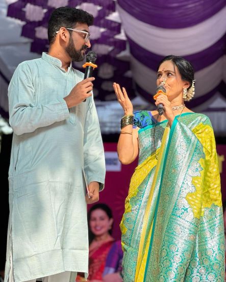 aishwarya narkar traditional diwali look