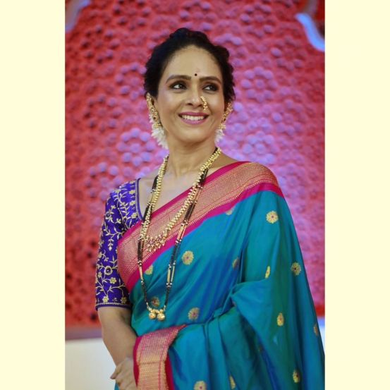 aishwarya narkar traditional diwali look