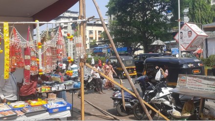 firecrackers stall in navi mumbai, navi mumbai municipal corporation, kopar khairane sector 15 fire crackers stall