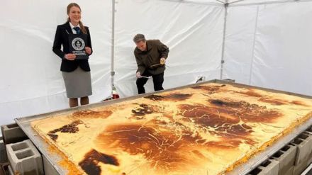 Guinness world record of biggest grilled cheese sandwich