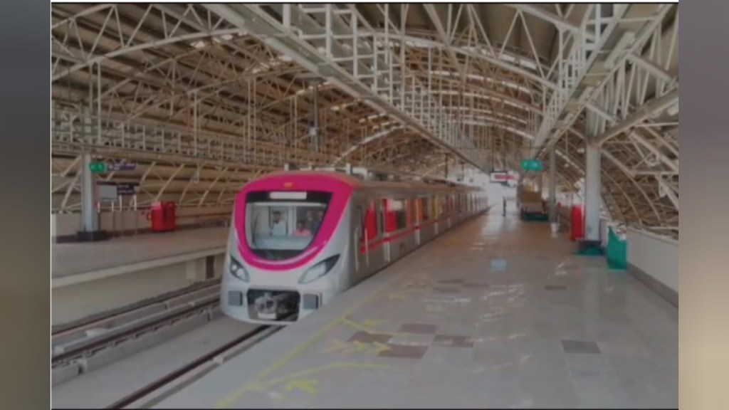 Start of Navi Mumbai Metro Pendhar to Belapur journey