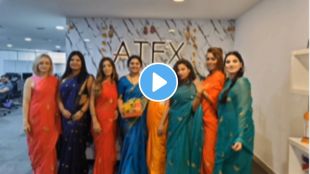a marathi young girl wears traditional sarees to Arab girls in Dubai