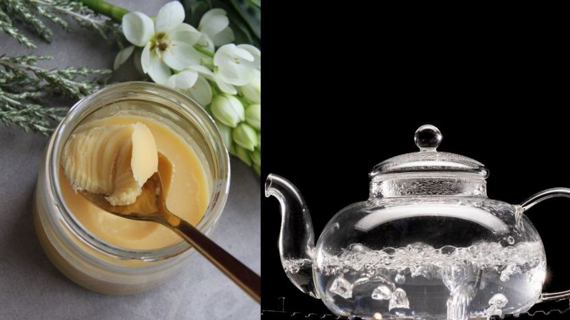 ghee in luck warm Water