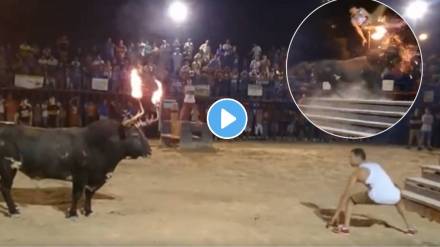 Angry Bull Attacked On Man Angry Bull Attacked On Man