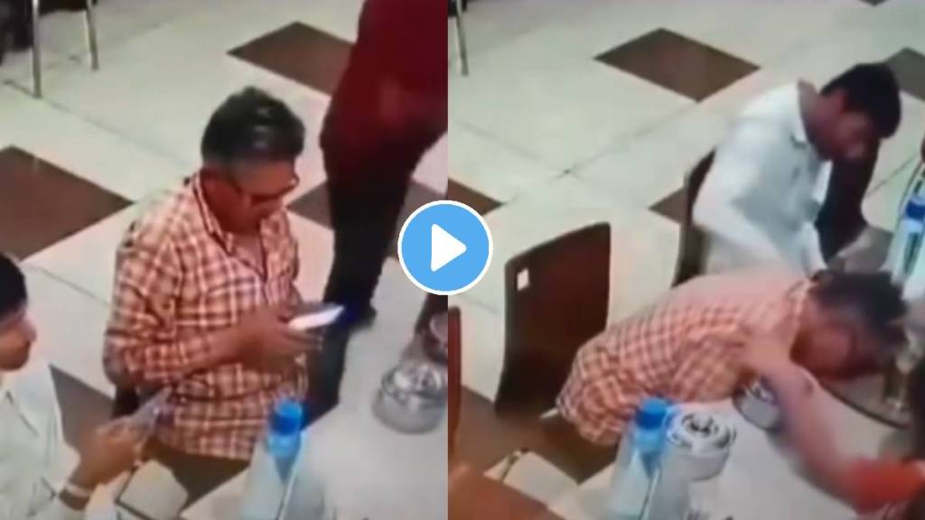 heart attack viral video of man dies came to eat food hotel in madhya pradesh heart attack viral video of man dies came to eat food hotel in madhya pradesh