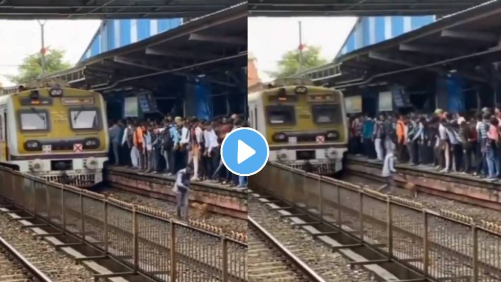 Man rescues dog stuck on railway tracks Video Viral On Social Media Man rescues dog stuck on railway tracks Video Viral On Social Media