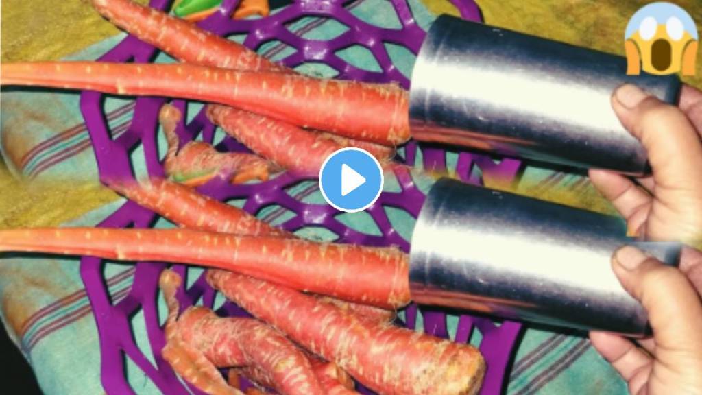 kitchen tips in marathi how to peel carrots peeling with steel glass kitchen jugaad video