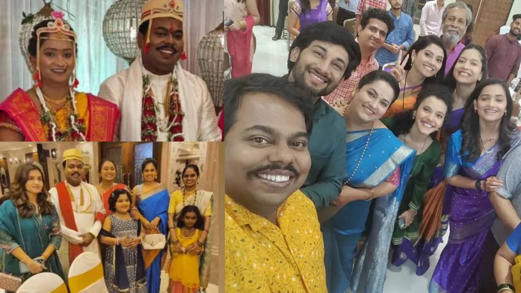 Man Udu Udu Zhala fame Vinamra Bhabal married, Hruta Durgule attend his wedding