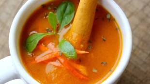 Recipes In winter Season Make Healthy Easy Carrot and Tomato Soup for child