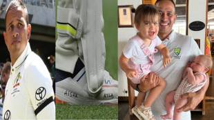 AUS vs PAK: Usman Khawaja now played a new trick this time he entered the field writing his daughters names Watch the video
