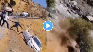 friends saved the man life when car was about to fall into a deep ditch watch shocking video