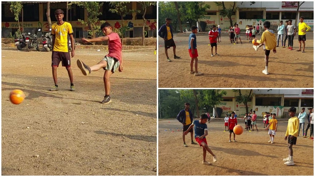 Pimpri Chinchwad Police football training
