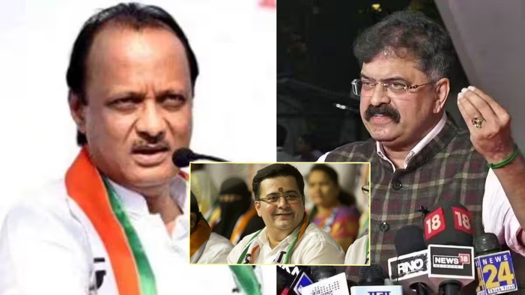 jitendra awhad agitation against ajit pawar, jitendra awhad forced for agitation to anand paranjape