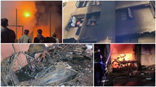 pune 20 two wheelers burnt news in marathi, fire breaks out at parking in pune news in marathi