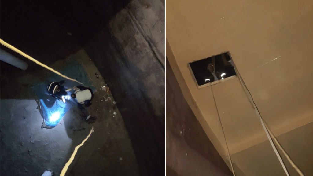 girl 40-feet deep water tank front Dorabji Mall NIBM Road safely rescued Firefighters pune