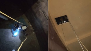 girl 40-feet deep water tank front Dorabji Mall NIBM Road safely rescued Firefighters pune