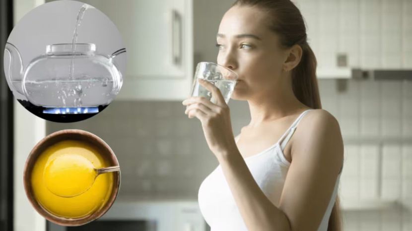 ghee in luck warm Water