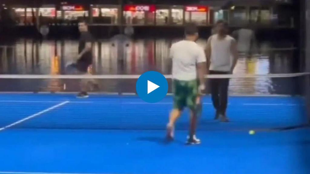 ms dhoni and rishabh pant playing tennis after ipl auction video viral
