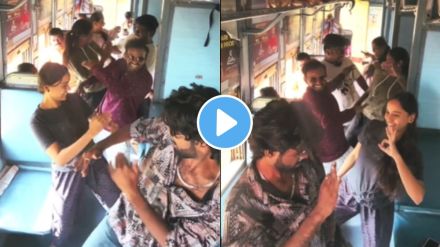 young boys and girls amazing dance in railway coach