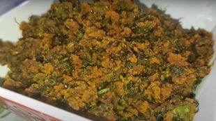 Kothimbiricha Zunka Recipe
