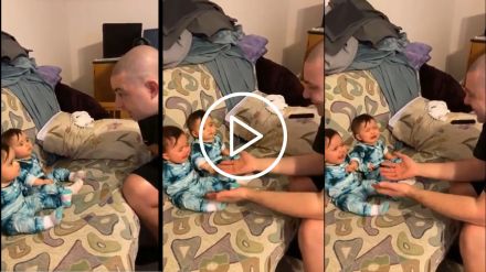 twins didn't recognize their father funny video