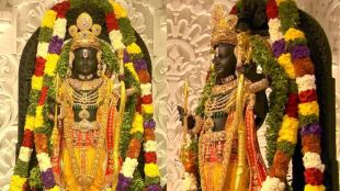 Ram Lalla idol at the Shri Ram Janmaboomi Temple in Ayodhya