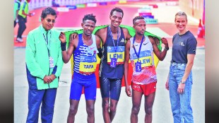 Mitku Tafa, Haile Lemy, Hemanot Alev in the elite' men's group