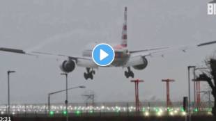 Flight balance disturbed due to strong wind in london shocking video goes viral