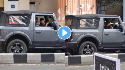 little kid driving a Mahindra Thar in bengaluru