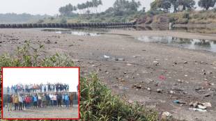 Krishna river dry in Sangli