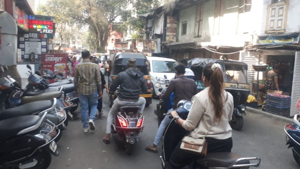 On first day of New Year Shivaji Road was closed for traffic resulting in traffic jam in central part On first day of New Year Shivaji Road was closed for traffic resulting in traffic jam in central part
