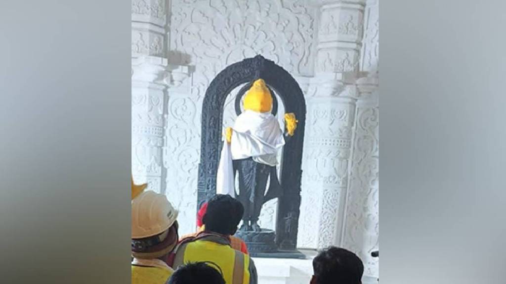 idol of Lord Ram inside Ayodhya temple idol of Lord Ram inside Ayodhya temple