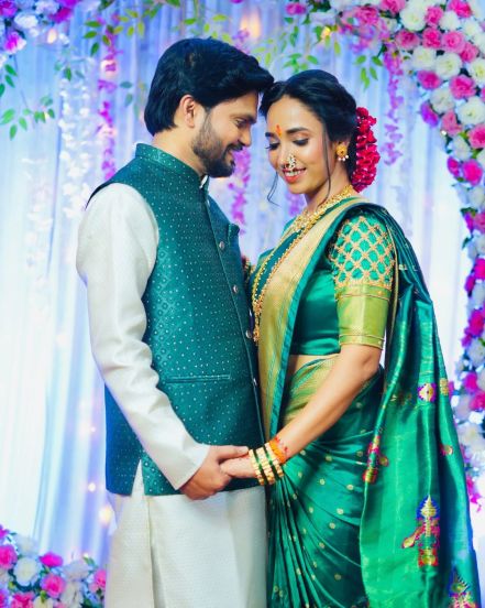 नोव्हेंबर २०२३ मध्ये सोनलने समीरबरोबर गुपचूप साखरपुडा केला. (फोटो सौजन्य - सोनल पवार इन्स्टाग्राम)