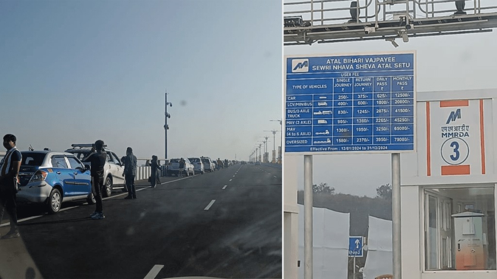Atal Setu Sewri–Nhava Sheva sea link rush tourists weekend toll-free Atal Setu Sewri–Nhava Sheva sea link rush tourists weekend toll-free