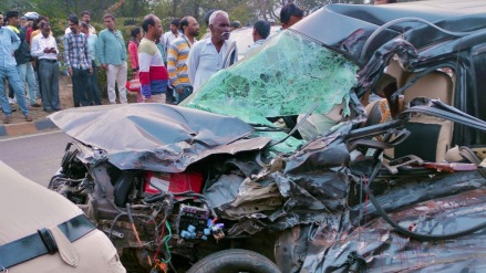 Son and Mother died accident car and truck near 8 Mile chowk nagpur Son and Mother died accident car and truck near 8 Mile chowk nagpur