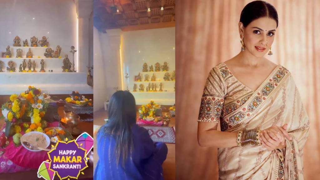 genelia deshmukh celebrate makar sankranti in traditional way