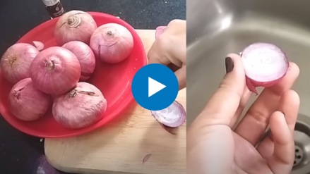 Use Onion and Salt to Clean wash Basin to Avoid cockroaches enter inkitchen jugaad video
