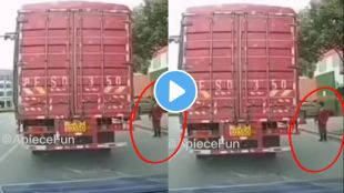 accident or suicide as truck started young man jumped into it shocking video