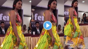 farmers girl a beautiful dress made from rice bag video goes viral on social media