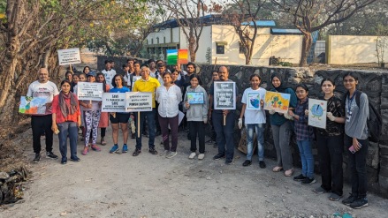 Environment lovers protesting chanakya area every Sunday against cidco save Chanakya Lake seawoods navi mumbai
