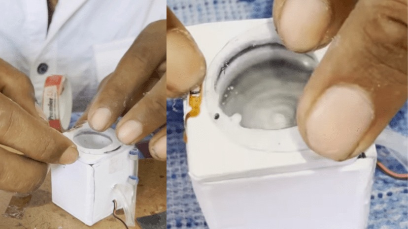 Andhra Pradesh man makes world's smallest' washing machine Watch how it works