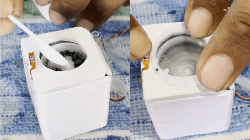 Andhra Pradesh man makes world's smallest' washing machine Watch how it works