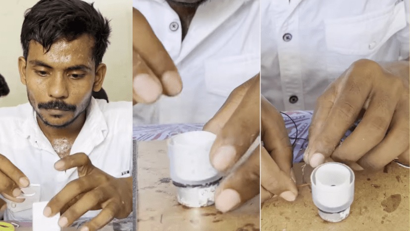 Andhra Pradesh man makes world's smallest' washing machine Watch how it works