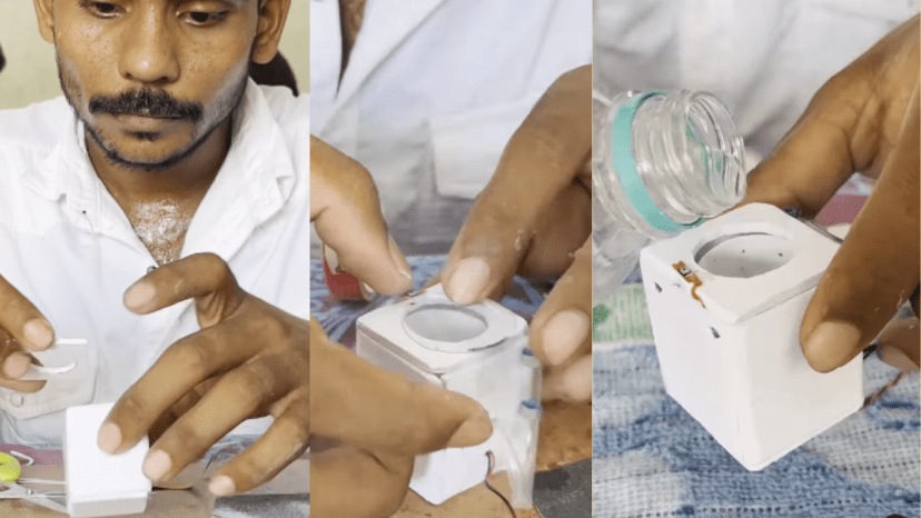 Andhra Pradesh man makes world's smallest' washing machine Watch how it works