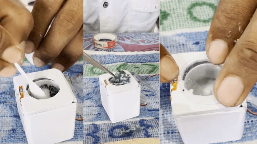 Andhra Pradesh man makes world's smallest' washing machine Watch how it works
