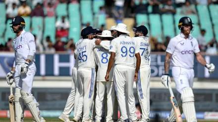 Indian team defeated England by 434 runs in the third Test in Rajkot