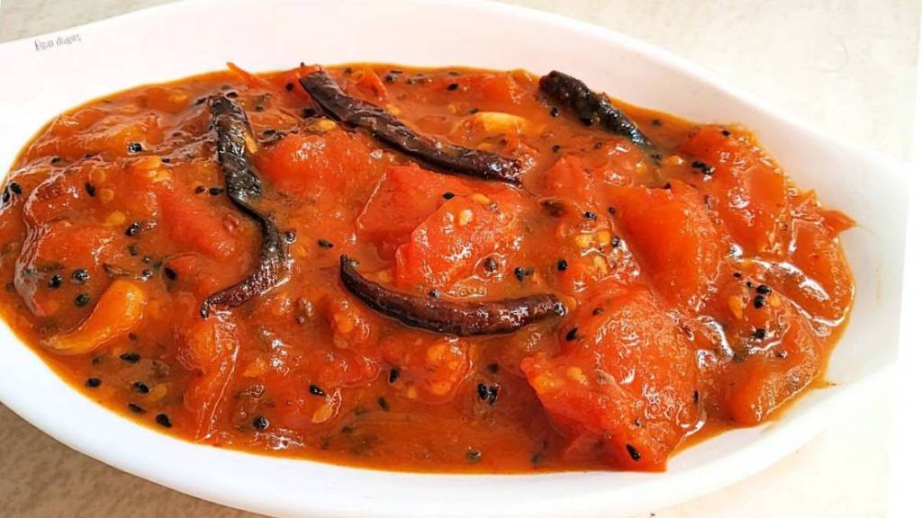 tamatar lunji recipe in marathi